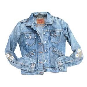 Levi’s Vintage Trucker Jacket XS 2000s Daisy Patch Denim